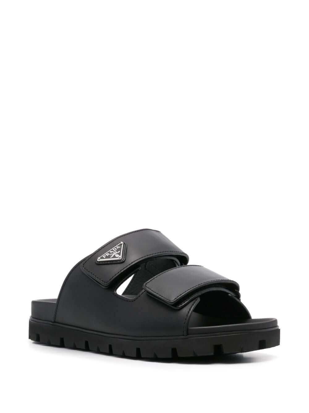 Prada Men Leather Strap Sandals