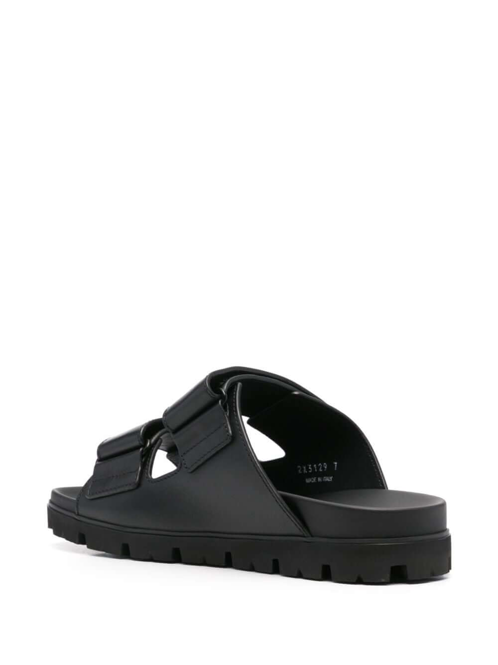 Prada Men Leather Strap Sandals