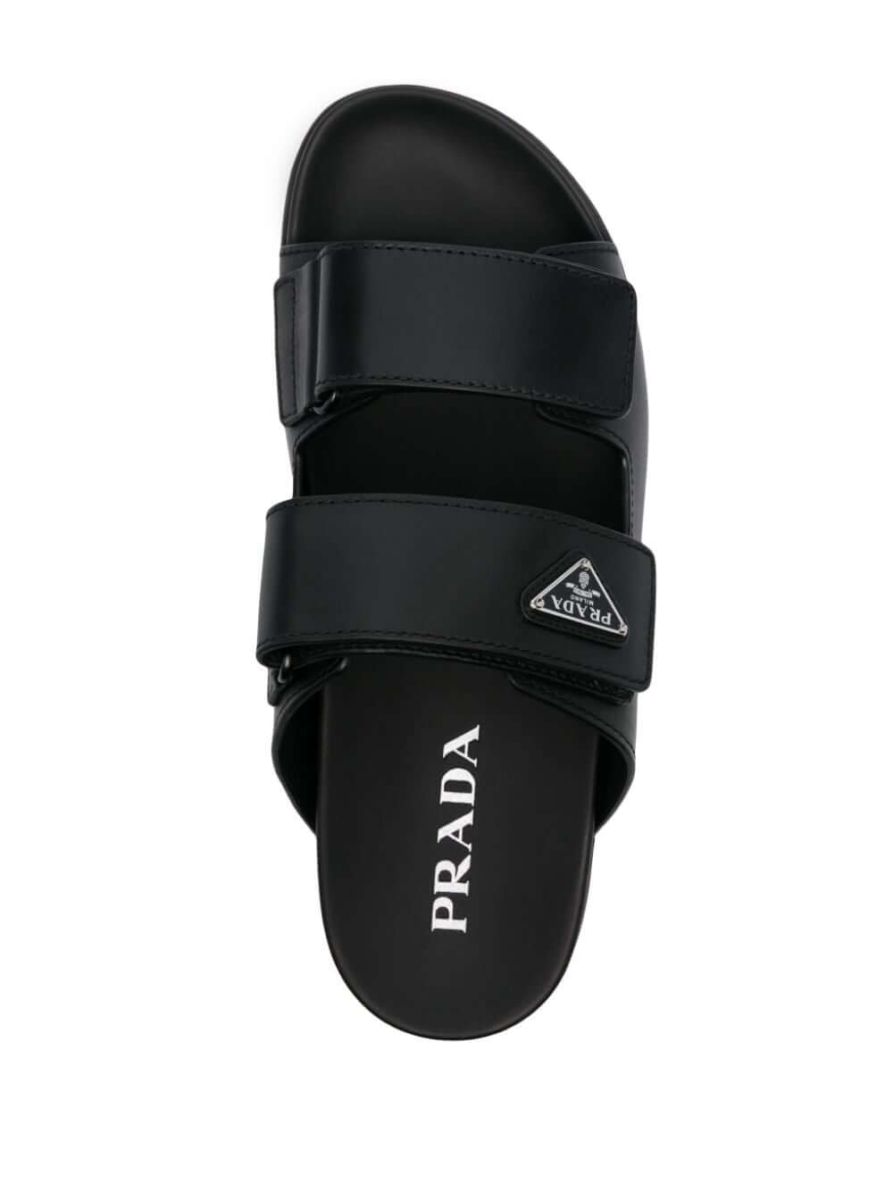 Prada Men Leather Strap Sandals
