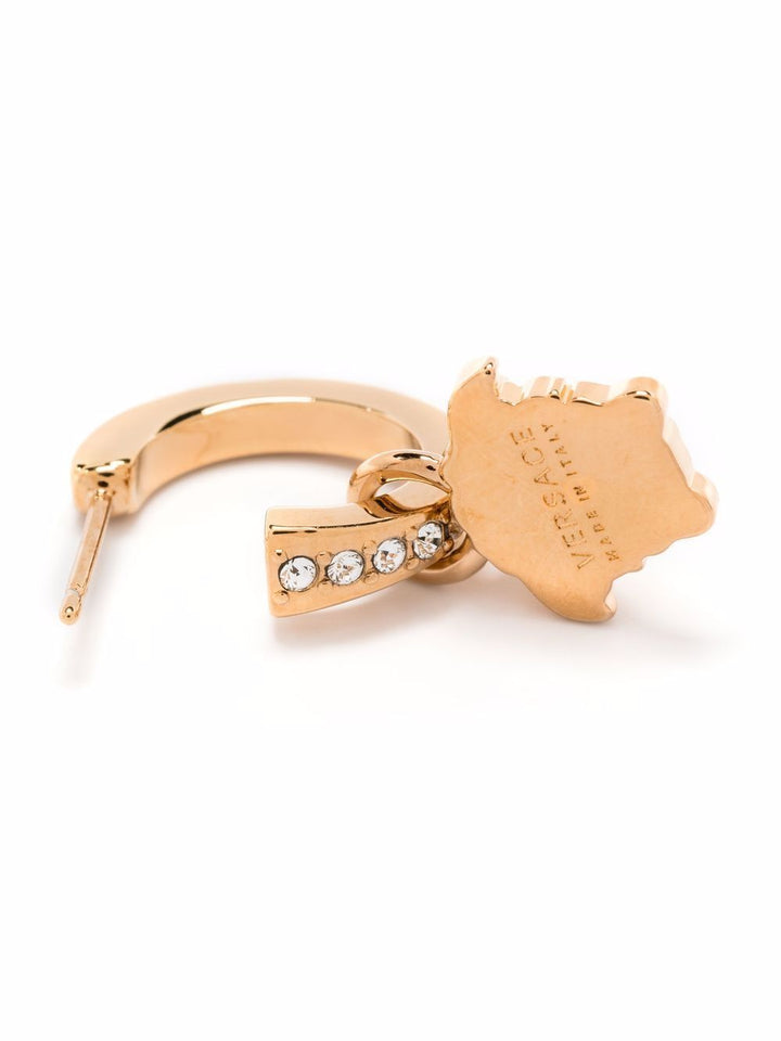 Versace Women Crystal La Medusa Hoop Earrings