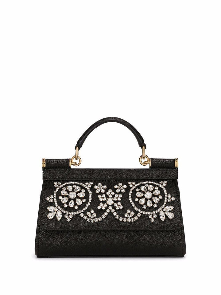 Dolce &amp; Gabbana small Sicily rhinestone-embellished top-handle bag