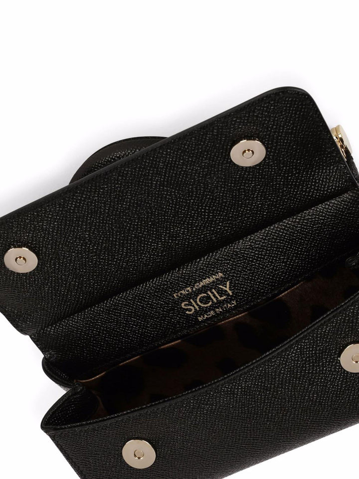 Dolce &amp; Gabbana small Sicily rhinestone-embellished top-handle bag