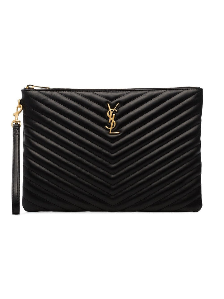 Saint Laurent Women Cassandre Matelassé Leather Tablet Pouch