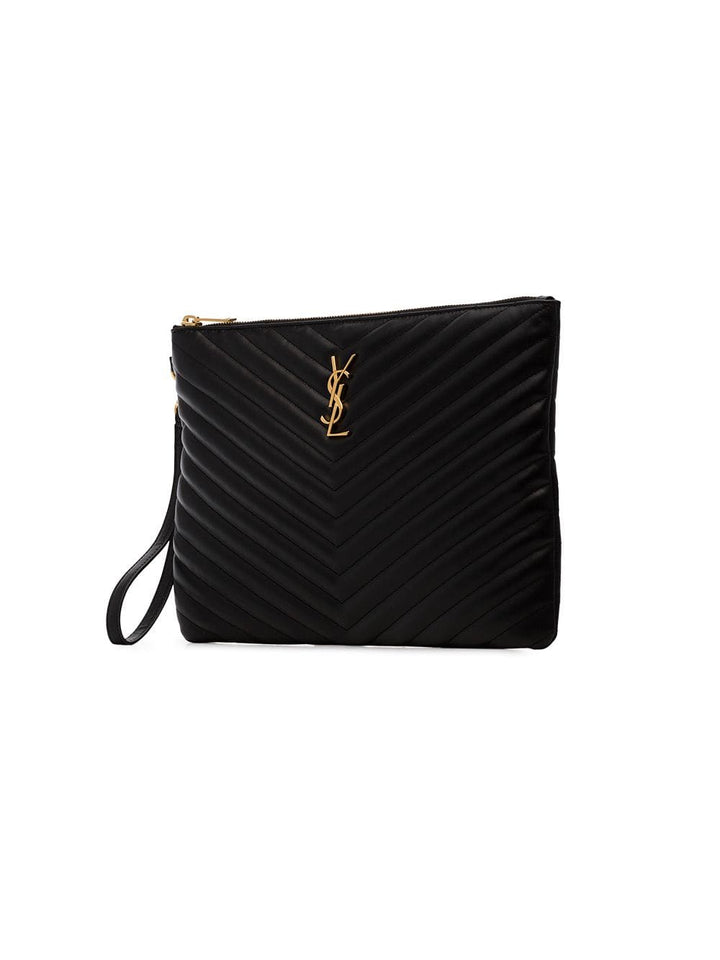 Saint Laurent Women Cassandre Matelassé Leather Tablet Pouch