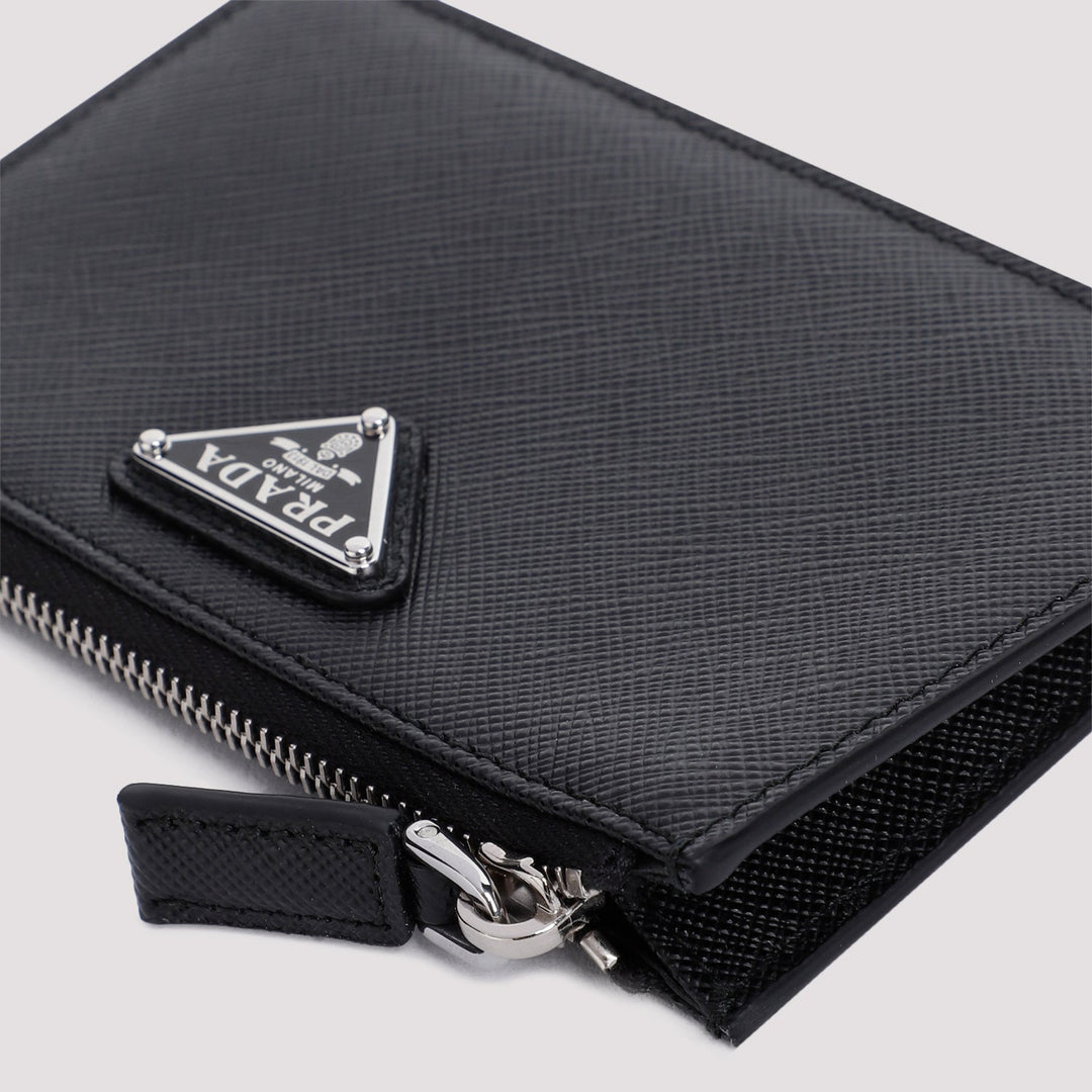 Prada Calf Leather Credit Card Case Men
