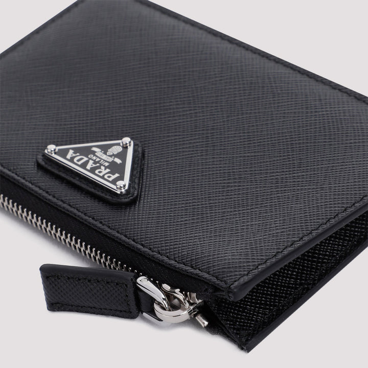 Prada Calf Leather Credit Card Case Men