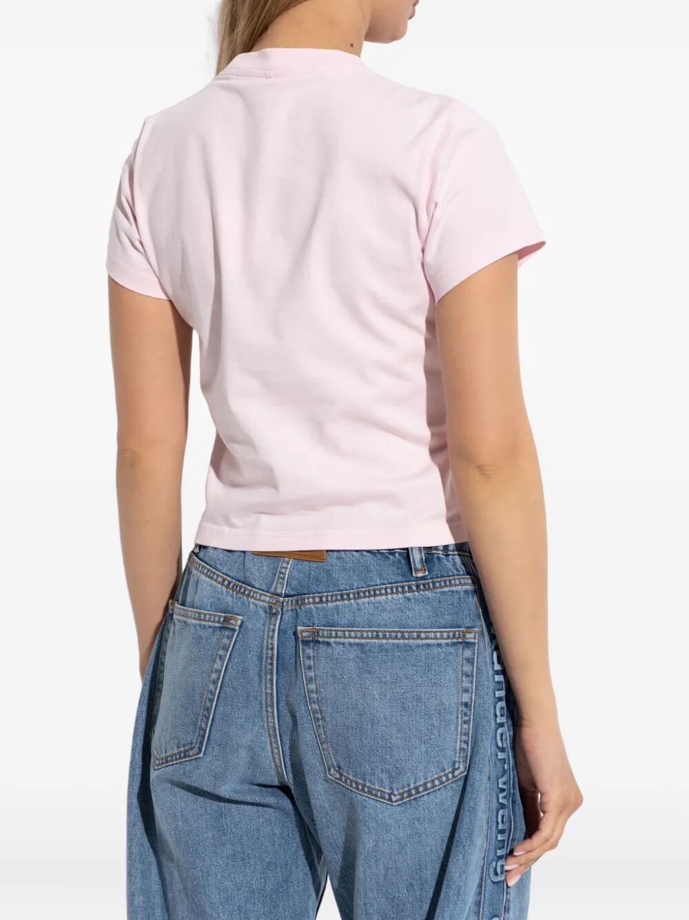 Alexander Wang Women Cotton Shrunken Logo T-Shirt