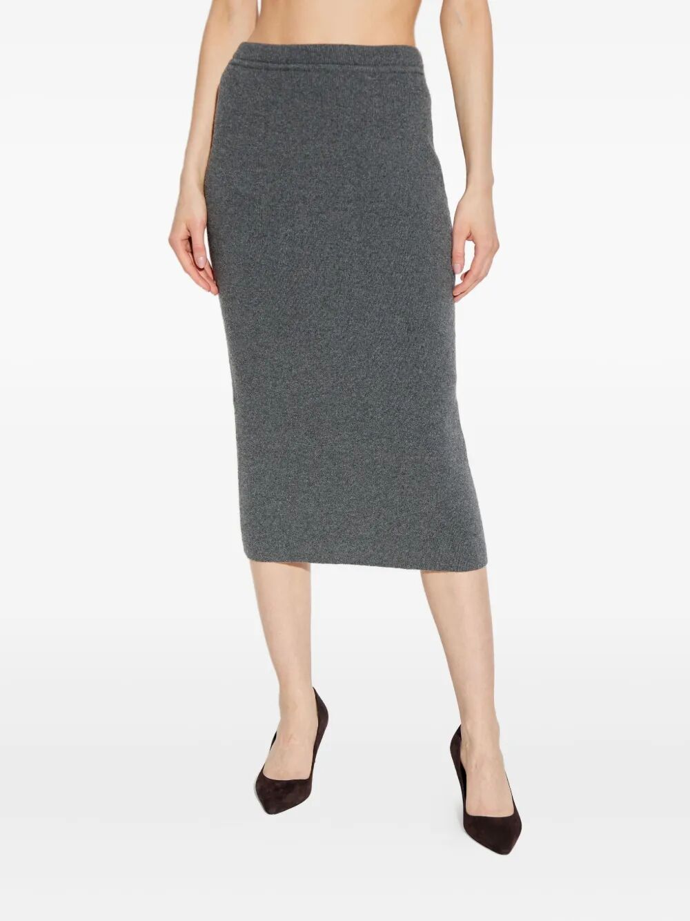 Tom Ford Women Ribbed Cashmere Midi Pencil Skirt