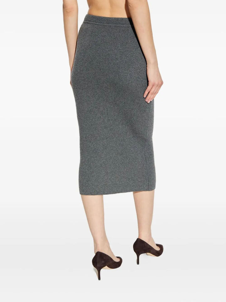 Tom Ford Women Ribbed Cashmere Midi Pencil Skirt