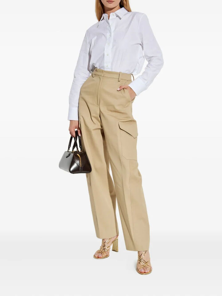 Givenchy Women Cotton And Wool Cocoon Trousers With Pockets