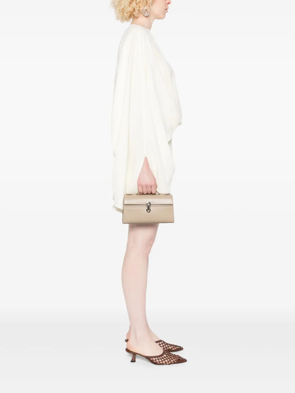 Savette Women "Symmetry Pochette" In Smooth Calf Leather