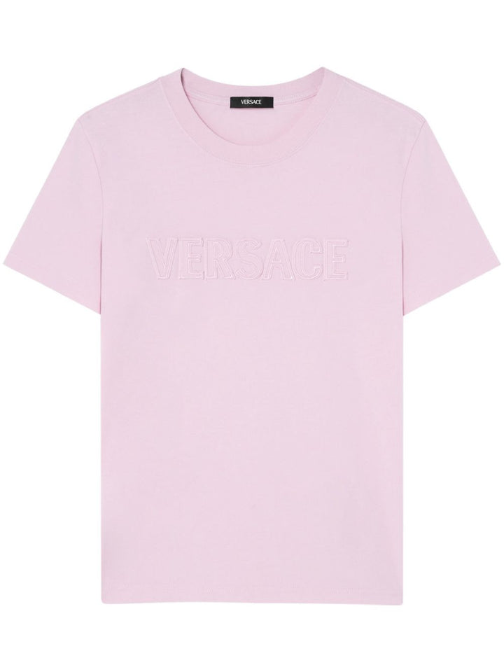 Versace Women Fringed Logo T-Shirt