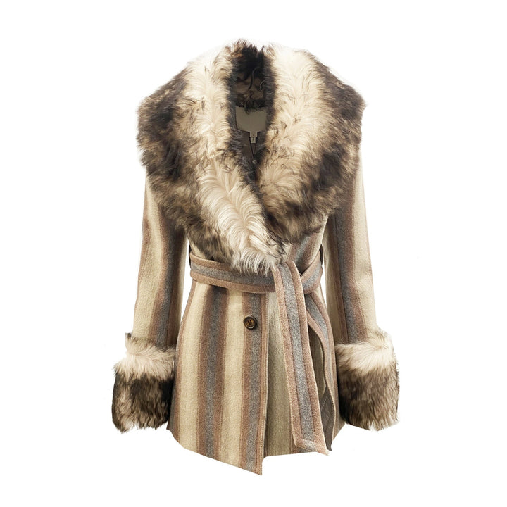 Marc Jacobs Fur Trim Coat Women