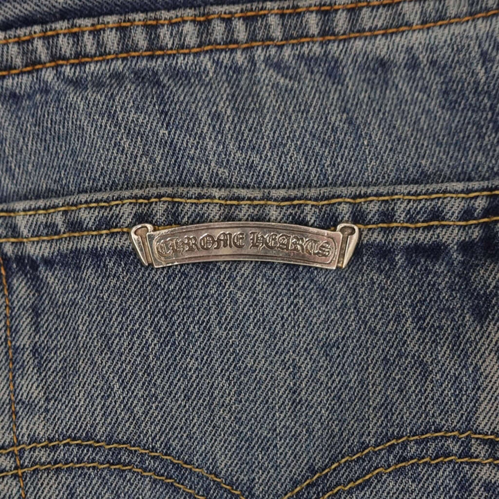 Chrome Hearts Leather Cross Patch Jeans