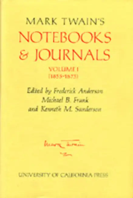 Mark Twain's Notebooks & Journals, Volume I: (1855-1873) Volume 8 - Hardcover