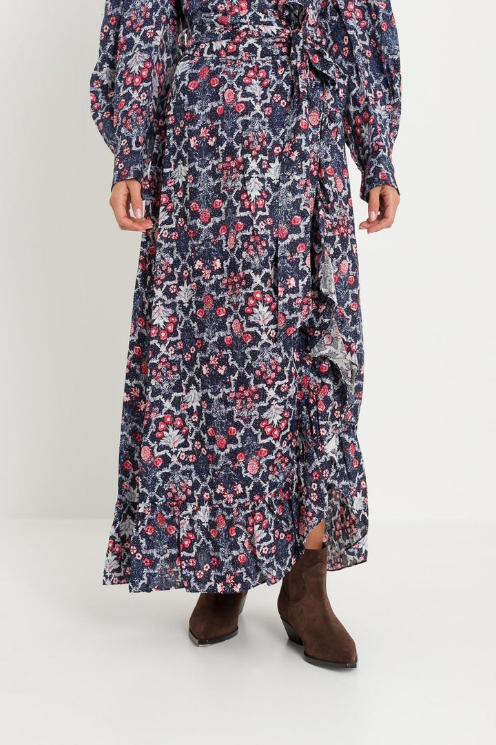 Isabel Marant Etoile Women Wrap Long Skirt With Flounce