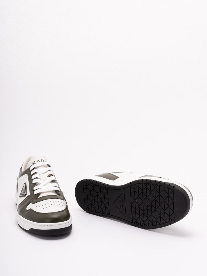 Prada Men `Downtown` Leather Sneakers