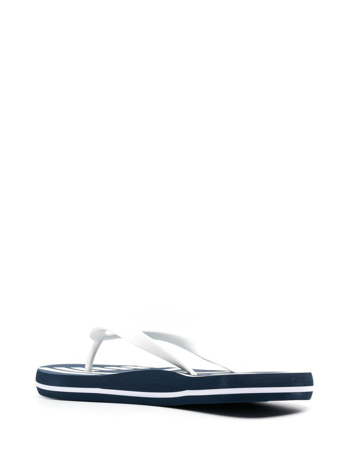 Ea7 Logo Flip Flops