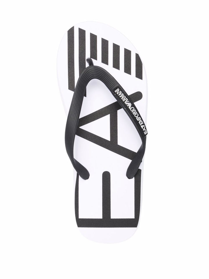 Ea7 Logo Flip Flops