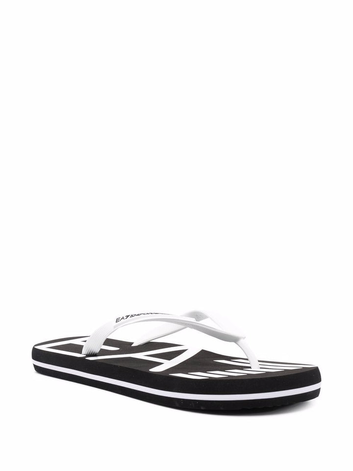 Ea7 Logo Flip Flops