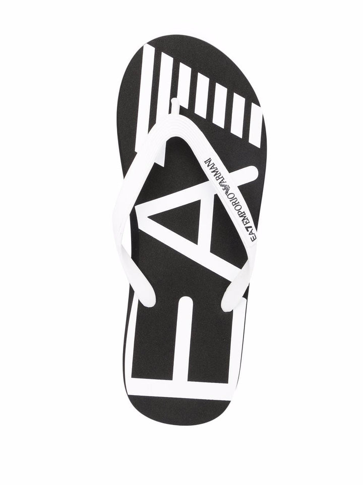 Ea7 Logo Flip Flops