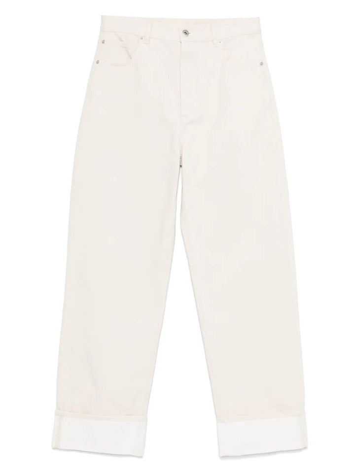 Bottega Veneta Women Back Print Straight Leg Jeans