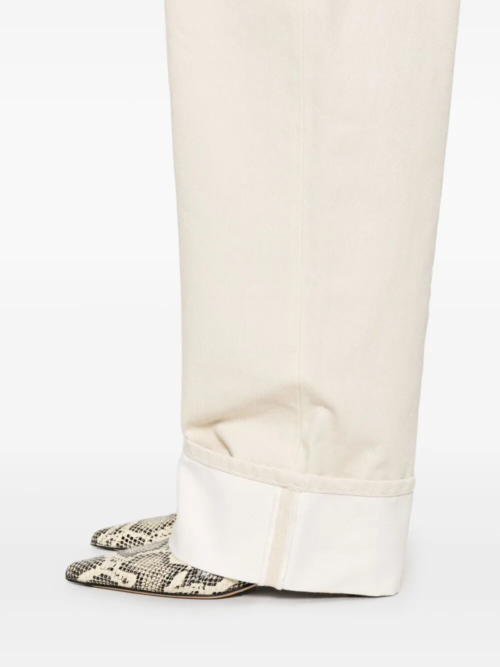 Bottega Veneta Women Back Print Straight Leg Jeans