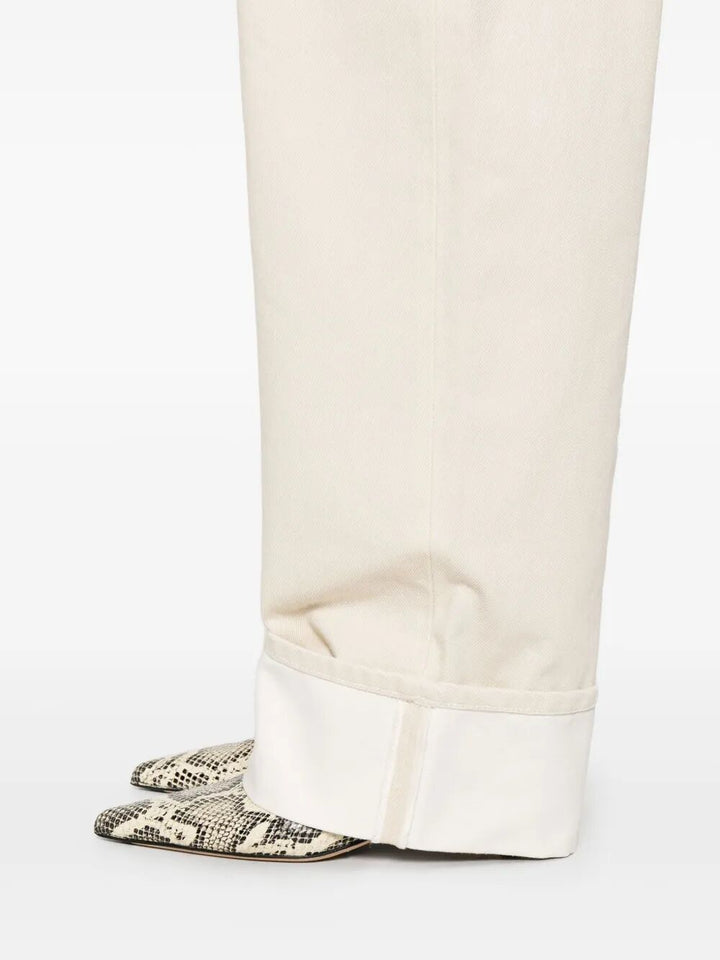 Bottega Veneta Women Back Print Straight Leg Jeans