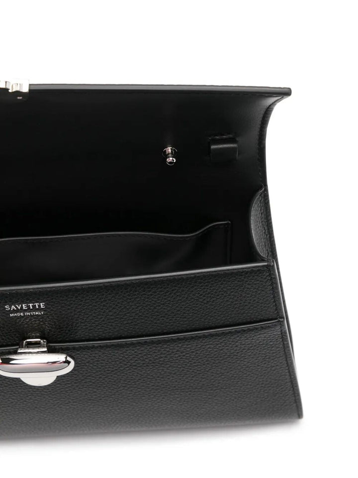 Savette Women Symmetry Shoulder Bag In Grained Calf Leather