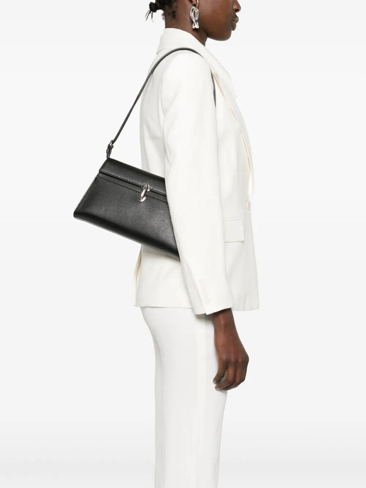 Savette Women Symmetry Shoulder Bag In Grained Calf Leather