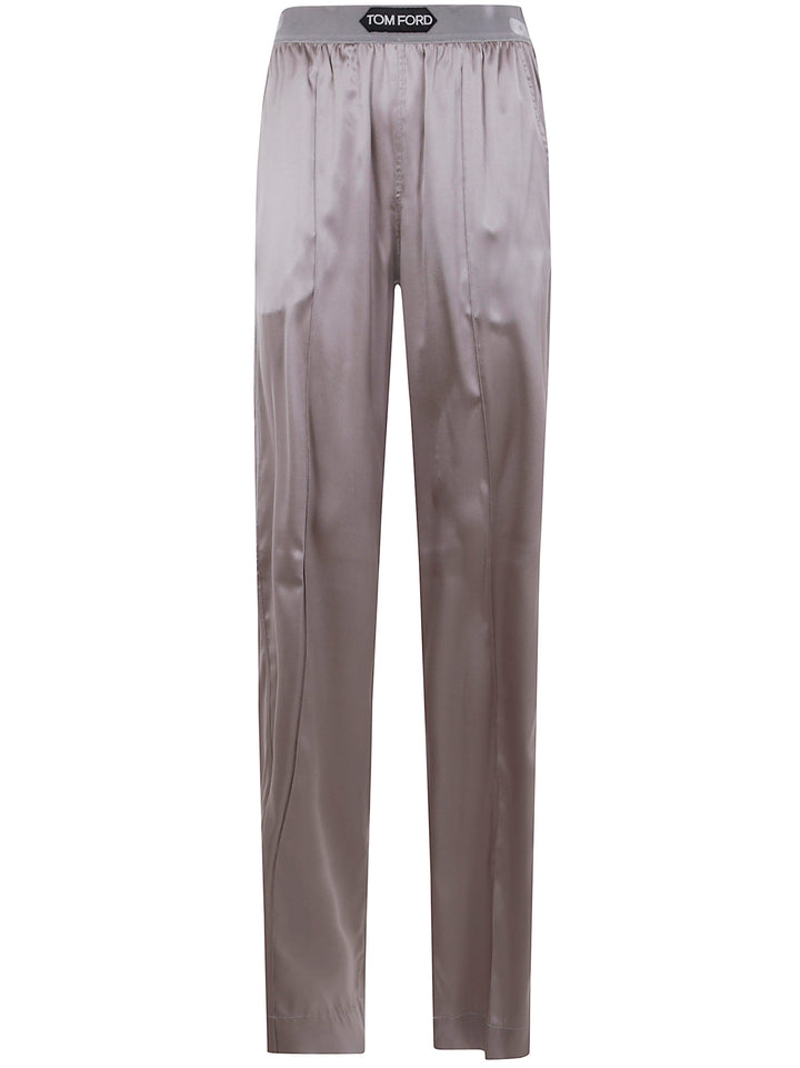 Tom Ford Women Stretch Silk Satin Pijamas Trousers