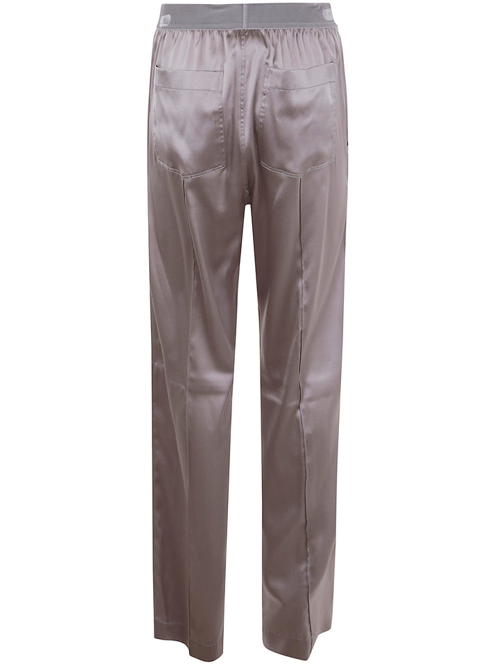 Tom Ford Women Stretch Silk Satin Pijamas Trousers