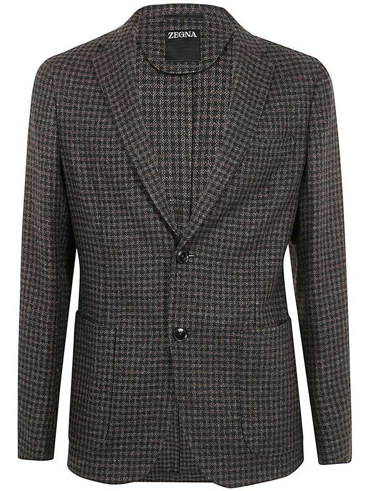 Zegna Men Wool, Linen And Cashmere Jacket