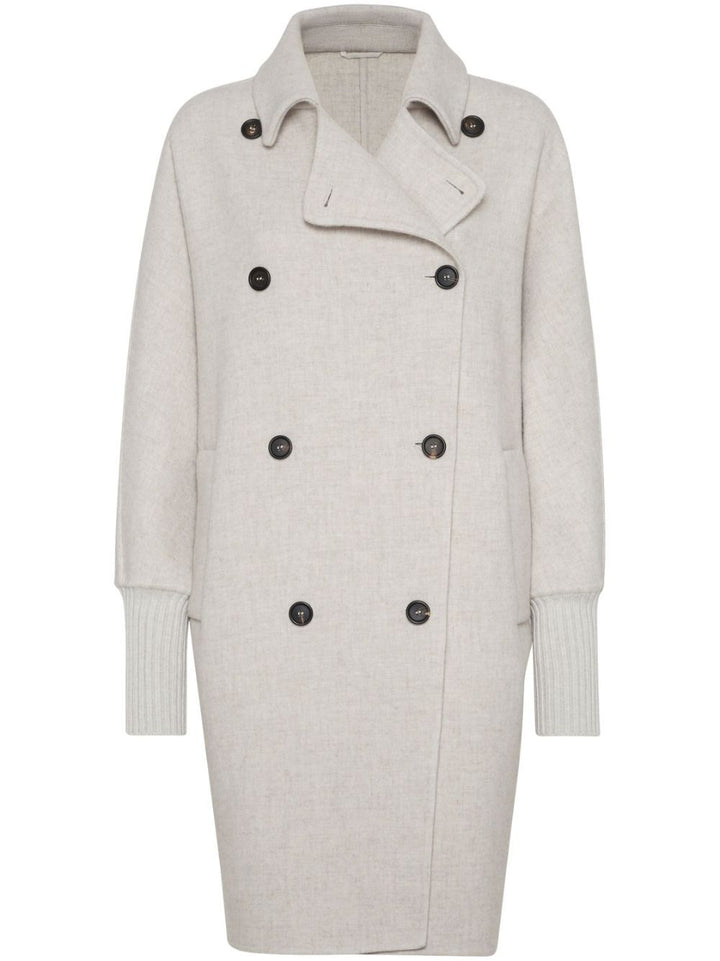 Brunello Cucinelli Women Over Peacoat Overcoat