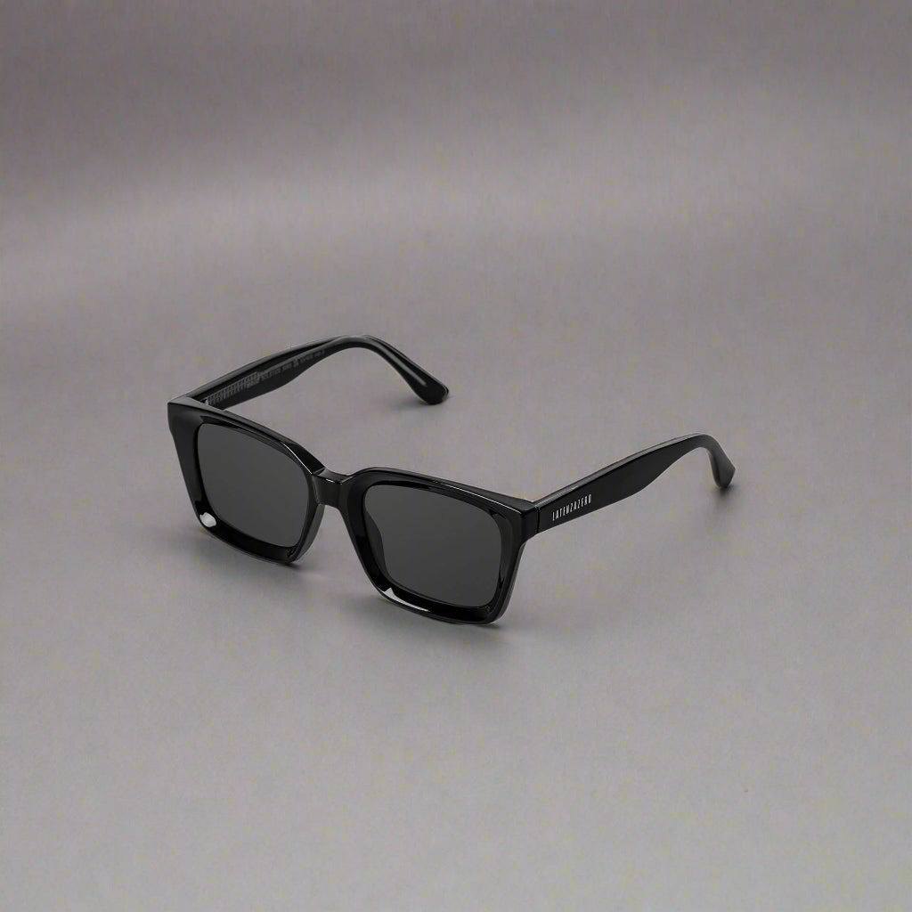 Black stylish Italian designed affordable sunglasses with UV protection.