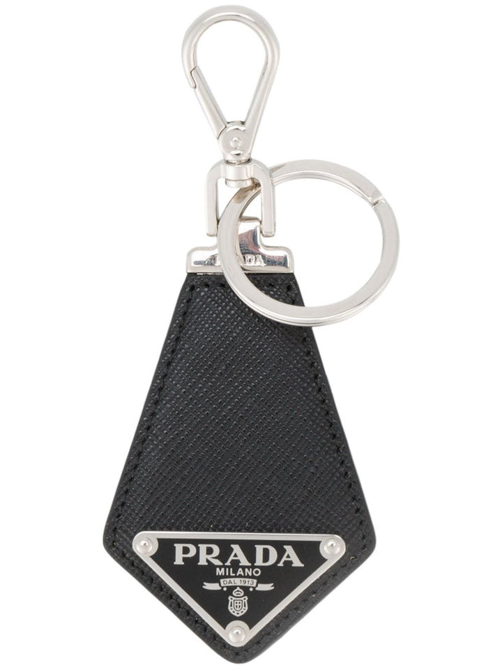Prada Men Saffiano Leather Keychain