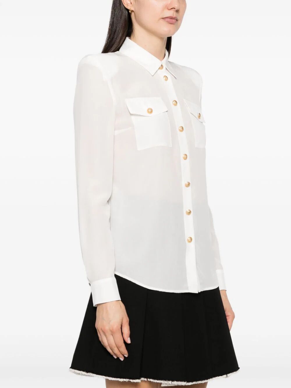 Balmain Women Camicia Semitrasparente