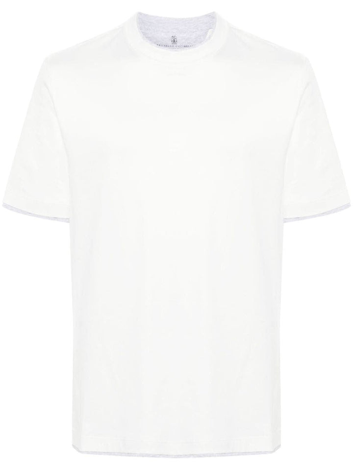 Brunello Cucinelli Men T-Shirt With Faux-Layering