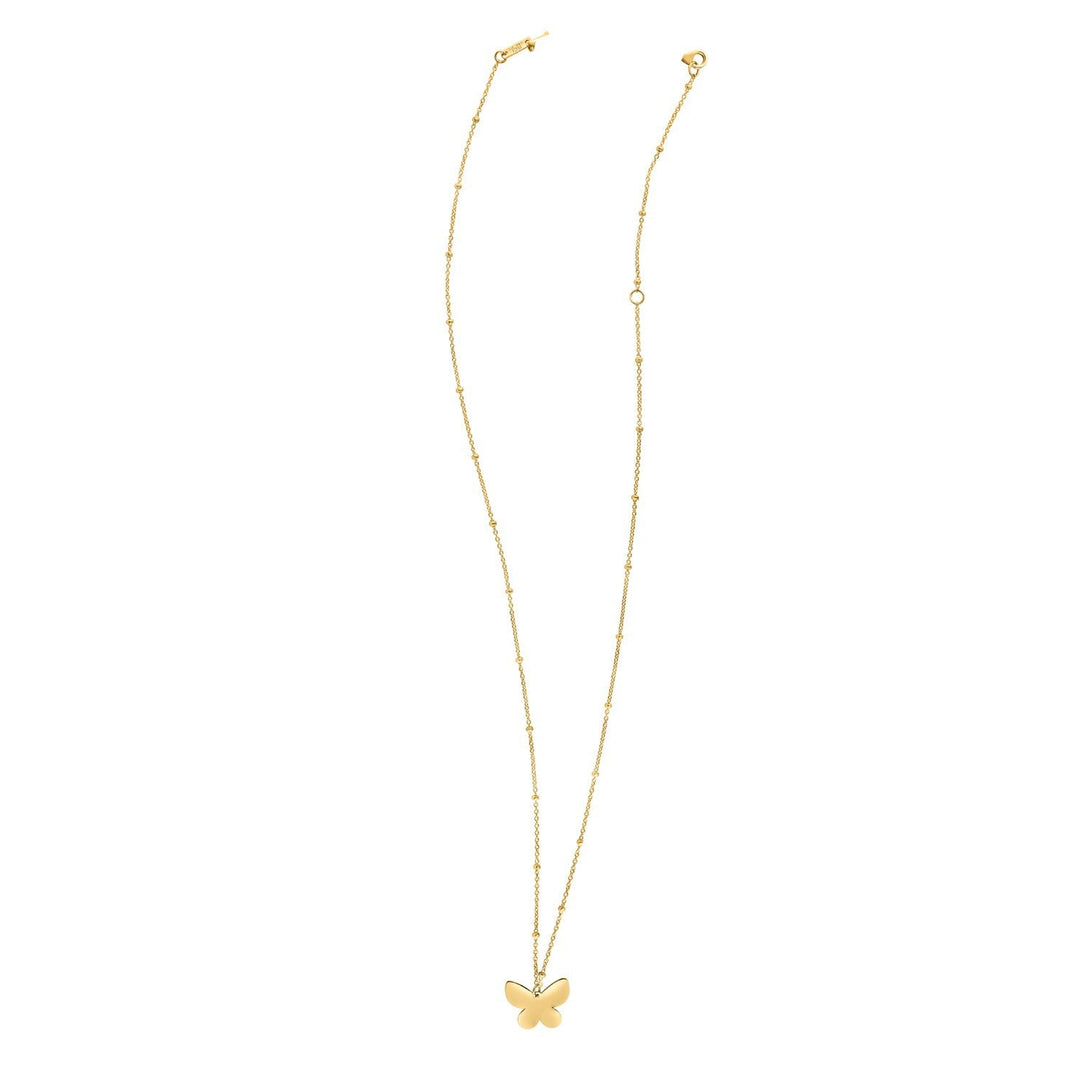 14k Yellow Gold Ppillon Butterfly Necklace