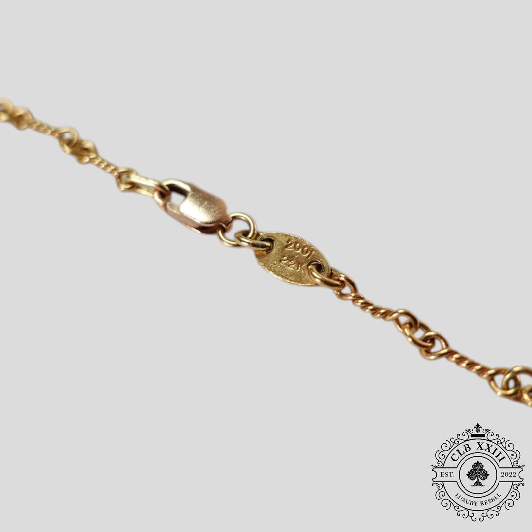 Chrome Hearts 22K Gold Twist 20 Inch Necklace