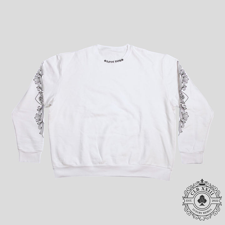 Chrome Hearts Love You Crewneck in White