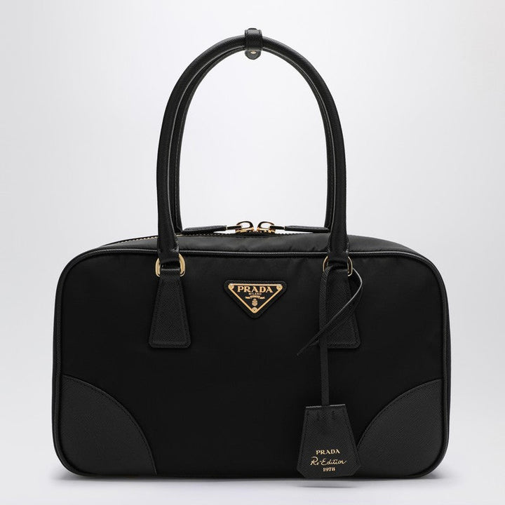Prada Re-Edition 1978 Re-Nylon And Saffiano Medium Black Top Case Women
