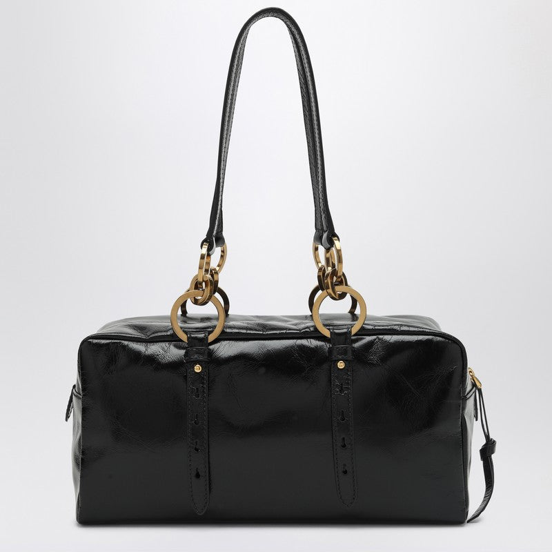 Prada Medium Black Leather Dangle Bag Women