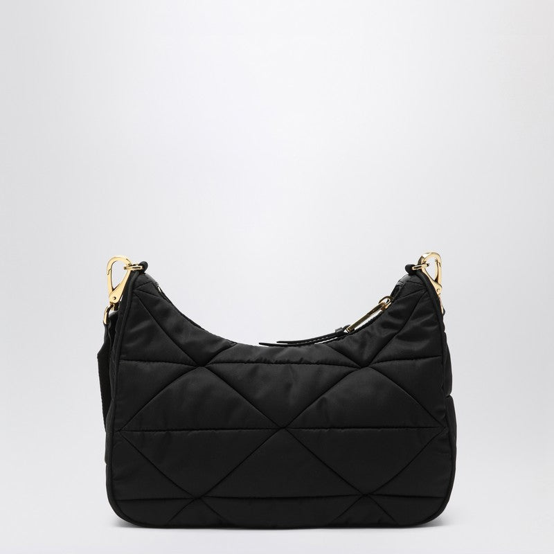 Prada Black Shoulder Bag In Padded Re-Nylon Women