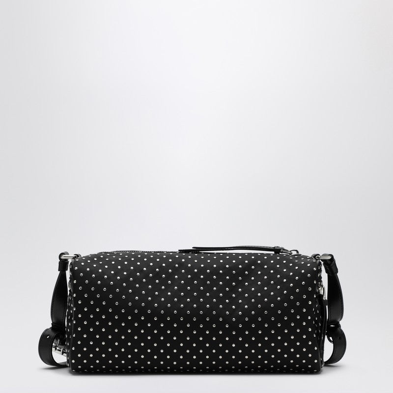 Prada Black Re-Nylon Shoulder Bag With Studs Women