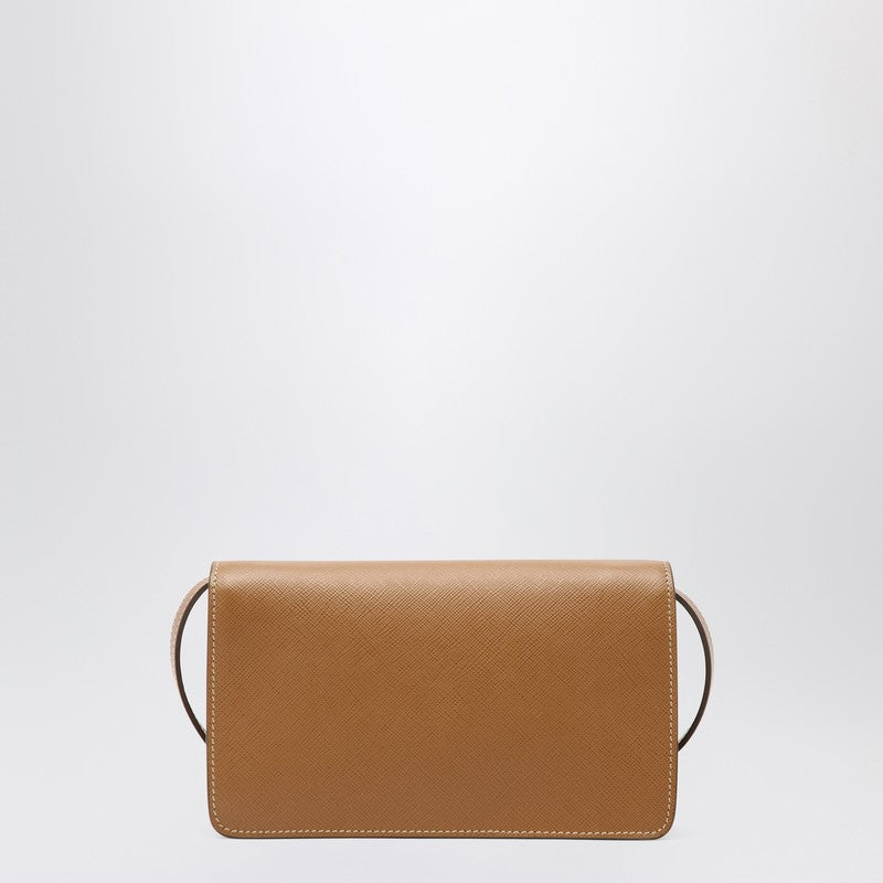 Prada Mini Caramel-Coloured Bag In Saffiano Women