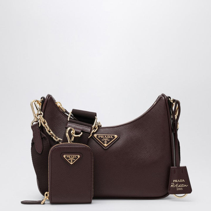 Prada Re-Edition 2005 Burgundy Leather Bag Women