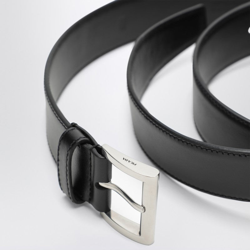 Prada Black Leather Belt Women