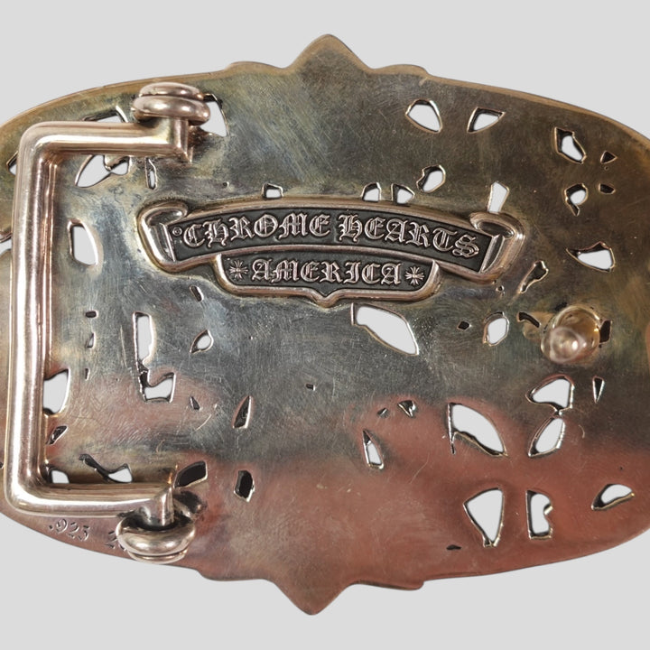 Chrome Hearts Cemetery Cross Buckle in Silver