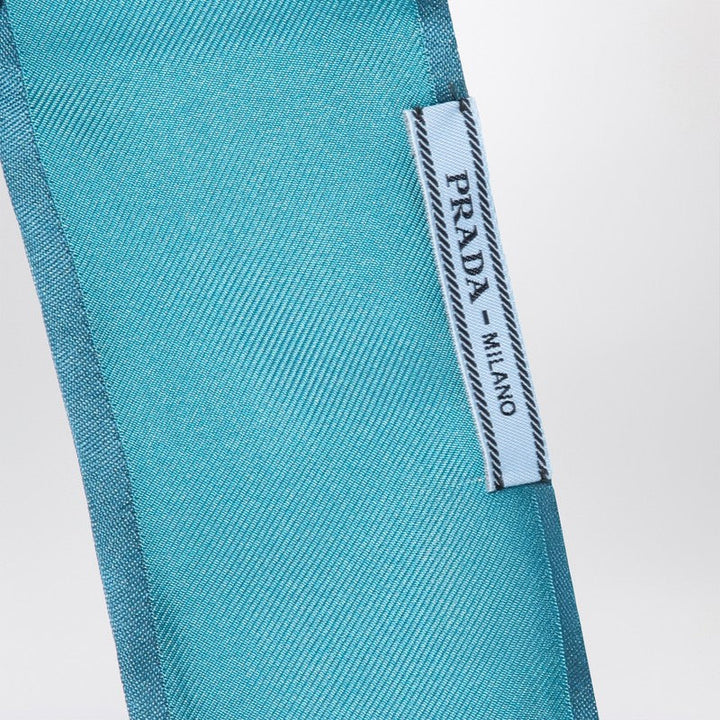 Prada Turquoise Ribbon In Silk Twill Women